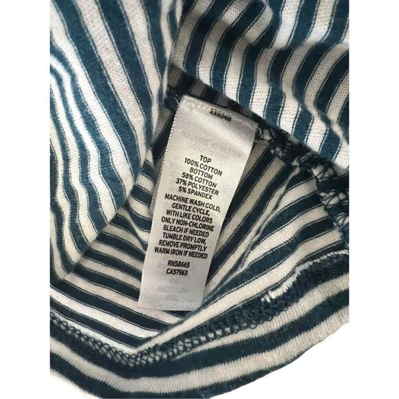 Nordstrom Baby Striped Blouse and Pants Outfit Set 2 Pc Size 12 Months Blue - Picture 6 of 10